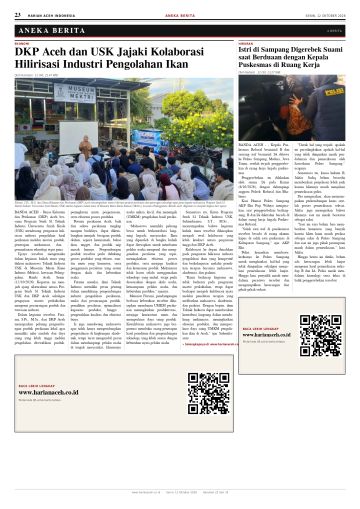 Halaman 23 Harian Aceh Indonesia edisi Senin, 12 Oktober 2026