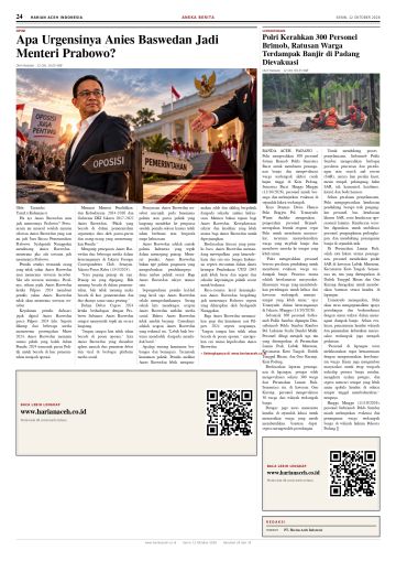 Halaman 24 Harian Aceh Indonesia edisi Senin, 12 Oktober 2026