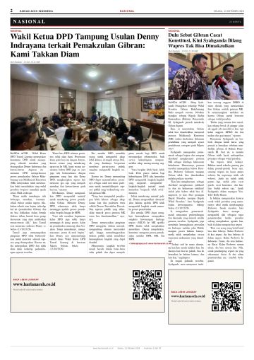 Halaman 2 Harian Aceh Indonesia edisi Selasa, 13 Oktober 2026