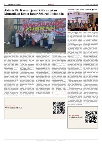 Halaman 3 Harian Aceh Indonesia edisi Selasa, 13 Oktober 2026