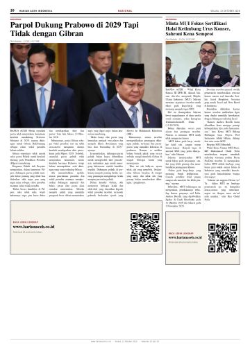 Halaman 10 Harian Aceh Indonesia edisi Selasa, 13 Oktober 2026