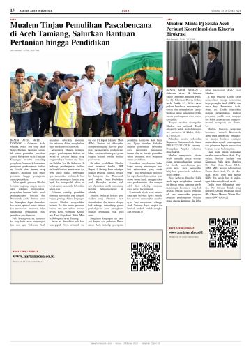 Halaman 15 Harian Aceh Indonesia edisi Selasa, 13 Oktober 2026