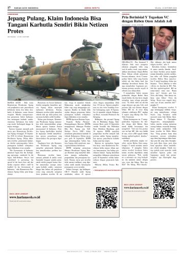 Halaman 17 Harian Aceh Indonesia edisi Selasa, 13 Oktober 2026