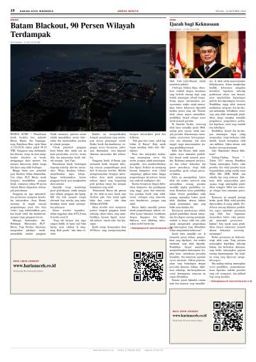 Halaman 19 Harian Aceh Indonesia edisi Selasa, 13 Oktober 2026