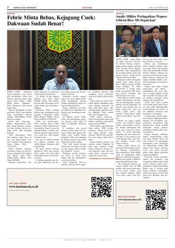 Halaman 3 Harian Aceh Indonesia edisi Rabu, 14 Oktober 2026