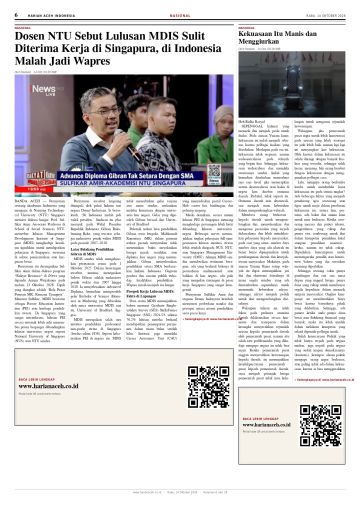 Halaman 6 Harian Aceh Indonesia edisi Rabu, 14 Oktober 2026