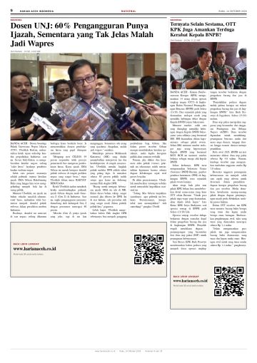 Halaman 9 Harian Aceh Indonesia edisi Rabu, 14 Oktober 2026