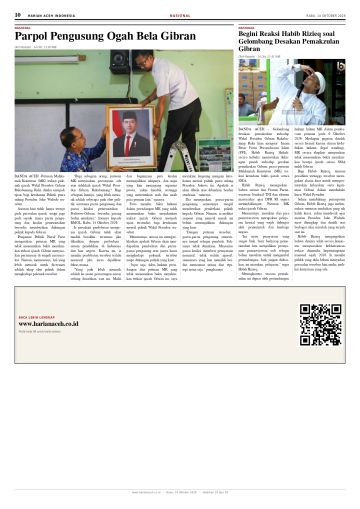 Halaman 10 Harian Aceh Indonesia edisi Rabu, 14 Oktober 2026