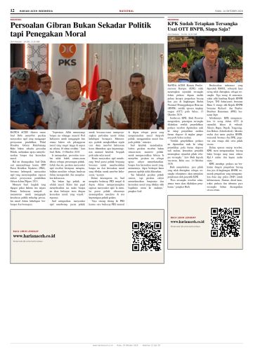 Halaman 12 Harian Aceh Indonesia edisi Rabu, 14 Oktober 2026
