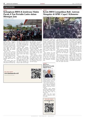 Halaman 25 Harian Aceh Indonesia edisi Rabu, 14 Oktober 2026