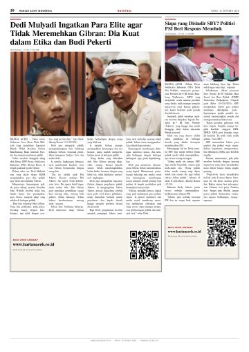 Halaman 10 Harian Aceh Indonesia edisi Kamis, 15 Oktober 2026