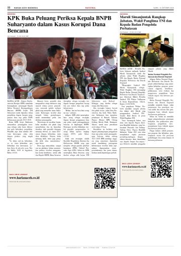 Halaman 11 Harian Aceh Indonesia edisi Kamis, 15 Oktober 2026