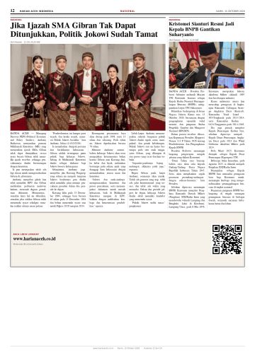 Halaman 12 Harian Aceh Indonesia edisi Kamis, 15 Oktober 2026