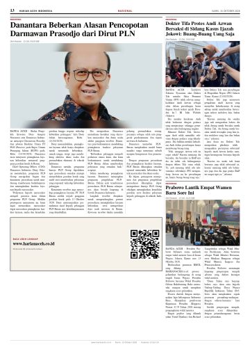 Halaman 13 Harian Aceh Indonesia edisi Kamis, 15 Oktober 2026