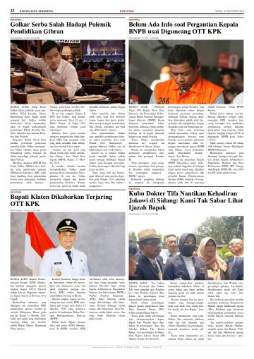 Halaman 15 Harian Aceh Indonesia edisi Kamis, 15 Oktober 2026