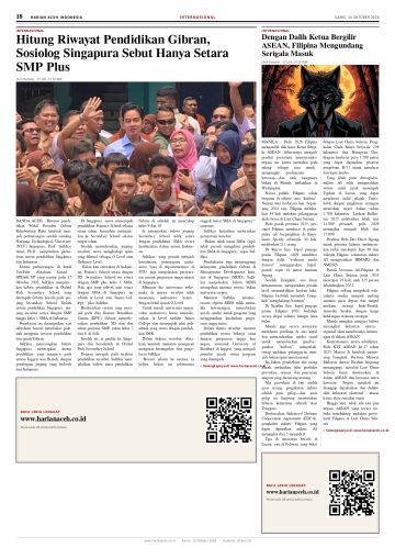 Halaman 18 Harian Aceh Indonesia edisi Kamis, 15 Oktober 2026
