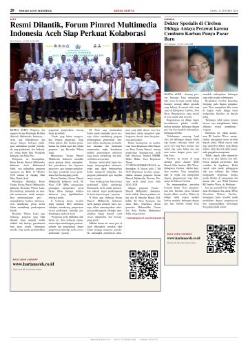 Halaman 20 Harian Aceh Indonesia edisi Kamis, 15 Oktober 2026