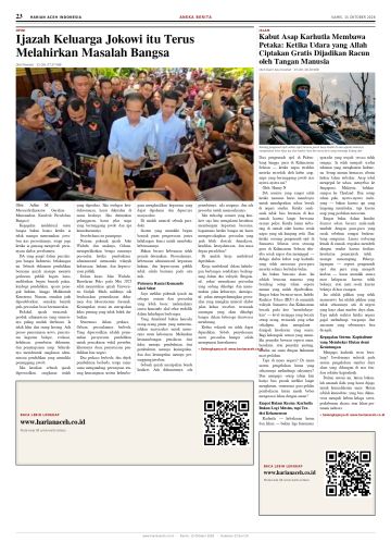 Halaman 23 Harian Aceh Indonesia edisi Kamis, 15 Oktober 2026