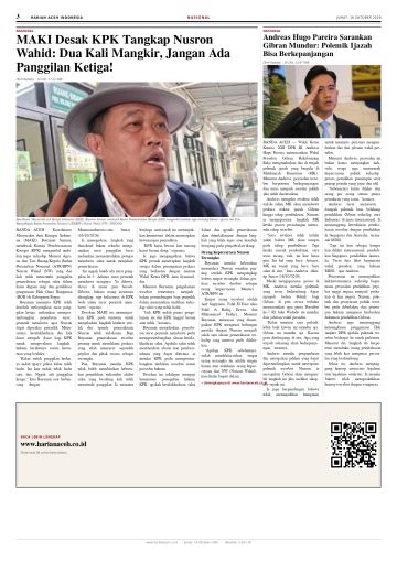 Halaman 3 Harian Aceh Indonesia edisi Jumat, 16 Oktober 2026