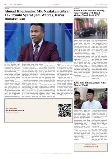 Halaman 9 Harian Aceh Indonesia edisi Jumat, 16 Oktober 2026
