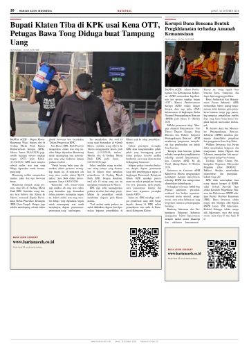 Halaman 10 Harian Aceh Indonesia edisi Jumat, 16 Oktober 2026
