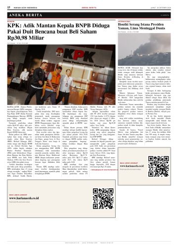 Halaman 15 Harian Aceh Indonesia edisi Jumat, 16 Oktober 2026