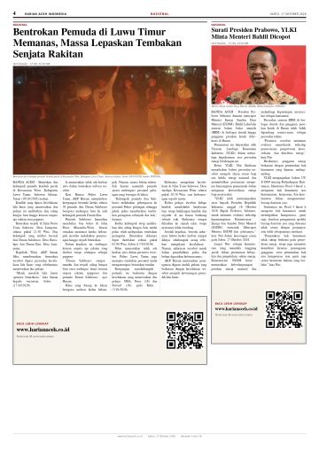 Halaman 4 Harian Aceh Indonesia edisi Sabtu, 17 Oktober 2026