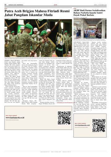 Halaman 11 Harian Aceh Indonesia edisi Sabtu, 17 Oktober 2026