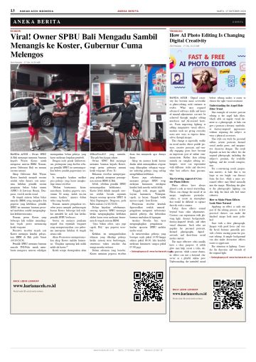 Halaman 13 Harian Aceh Indonesia edisi Sabtu, 17 Oktober 2026