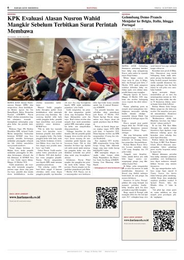 Halaman 6 Harian Aceh Indonesia edisi Minggu, 18 Oktober 2026