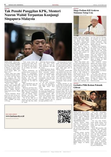 Halaman 8 Harian Aceh Indonesia edisi Minggu, 18 Oktober 2026