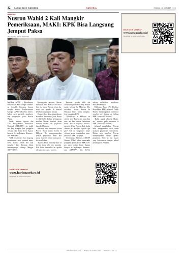 Halaman 12 Harian Aceh Indonesia edisi Minggu, 18 Oktober 2026