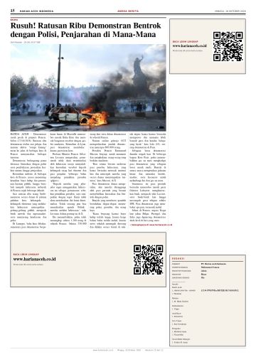 Halaman 15 Harian Aceh Indonesia edisi Minggu, 18 Oktober 2026