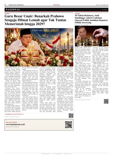 Halaman 2 Harian Aceh Indonesia edisi Senin, 19 Oktober 2026