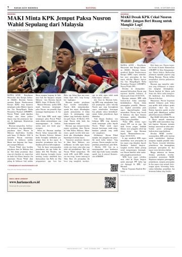 Halaman 7 Harian Aceh Indonesia edisi Senin, 19 Oktober 2026