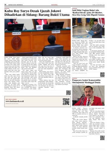 Halaman 16 Harian Aceh Indonesia edisi Senin, 19 Oktober 2026