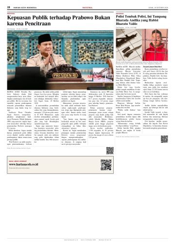 Halaman 18 Harian Aceh Indonesia edisi Senin, 19 Oktober 2026
