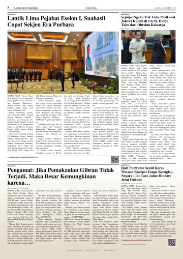 Halaman 5 Harian Aceh Indonesia edisi Jumat, 23 Oktober 2026