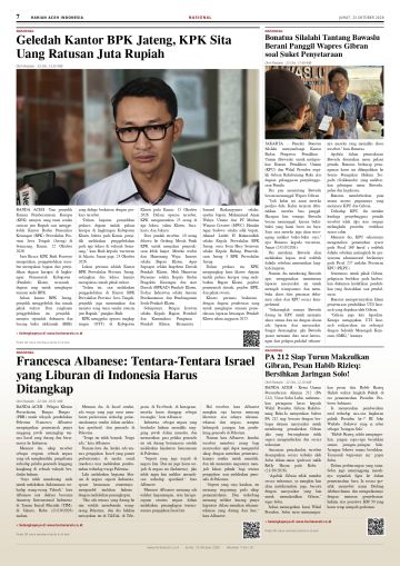 Halaman 7 Harian Aceh Indonesia edisi Jumat, 23 Oktober 2026