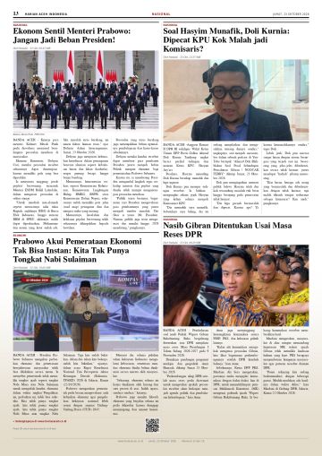 Halaman 13 Harian Aceh Indonesia edisi Jumat, 23 Oktober 2026