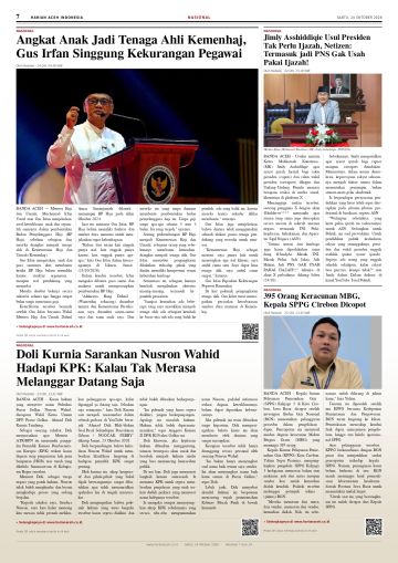 Halaman 7 Harian Aceh Indonesia edisi Sabtu, 24 Oktober 2026