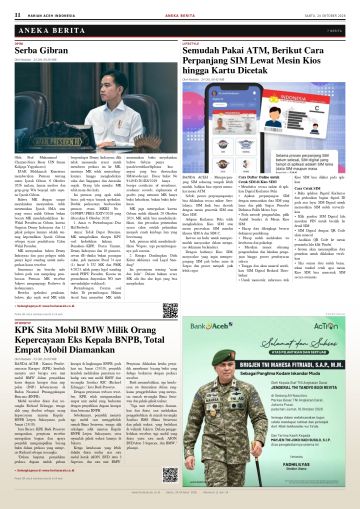 Halaman 11 Harian Aceh Indonesia edisi Sabtu, 24 Oktober 2026