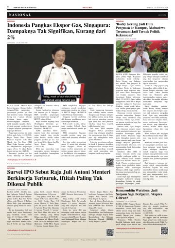 Halaman 2 Harian Aceh Indonesia edisi Minggu, 25 Oktober 2026