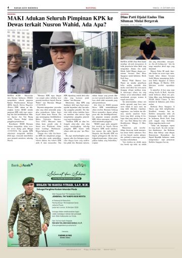 Halaman 4 Harian Aceh Indonesia edisi Minggu, 25 Oktober 2026