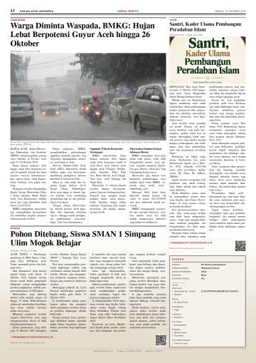 Halaman 13 Harian Aceh Indonesia edisi Minggu, 25 Oktober 2026