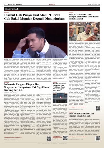 Halaman 2 Harian Aceh Indonesia edisi Senin, 26 Oktober 2026
