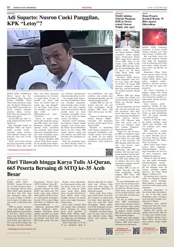 Halaman 11 Harian Aceh Indonesia edisi Senin, 26 Oktober 2026