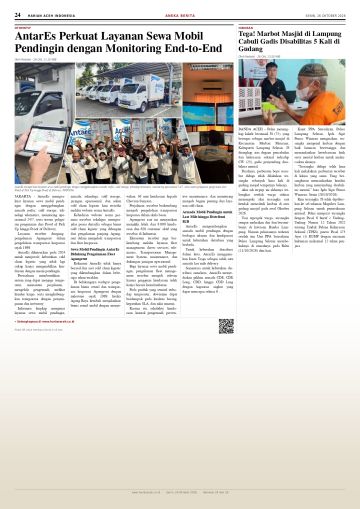 Halaman 24 Harian Aceh Indonesia edisi Senin, 26 Oktober 2026