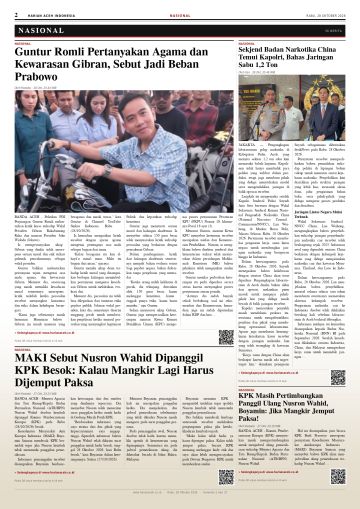 Halaman 2 Harian Aceh Indonesia edisi Rabu, 28 Oktober 2026
