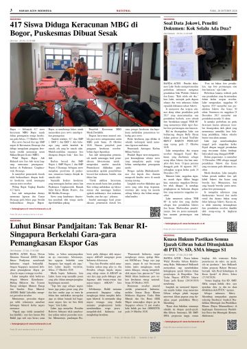 Halaman 3 Harian Aceh Indonesia edisi Rabu, 28 Oktober 2026